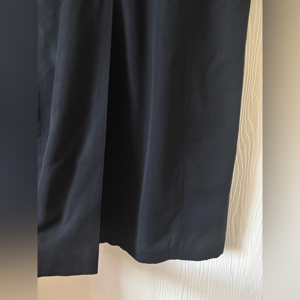 Vintage Louis Feraud Double Breasted Lightweight Wool Black Trench Coat Jacket - Picture 15 of 15